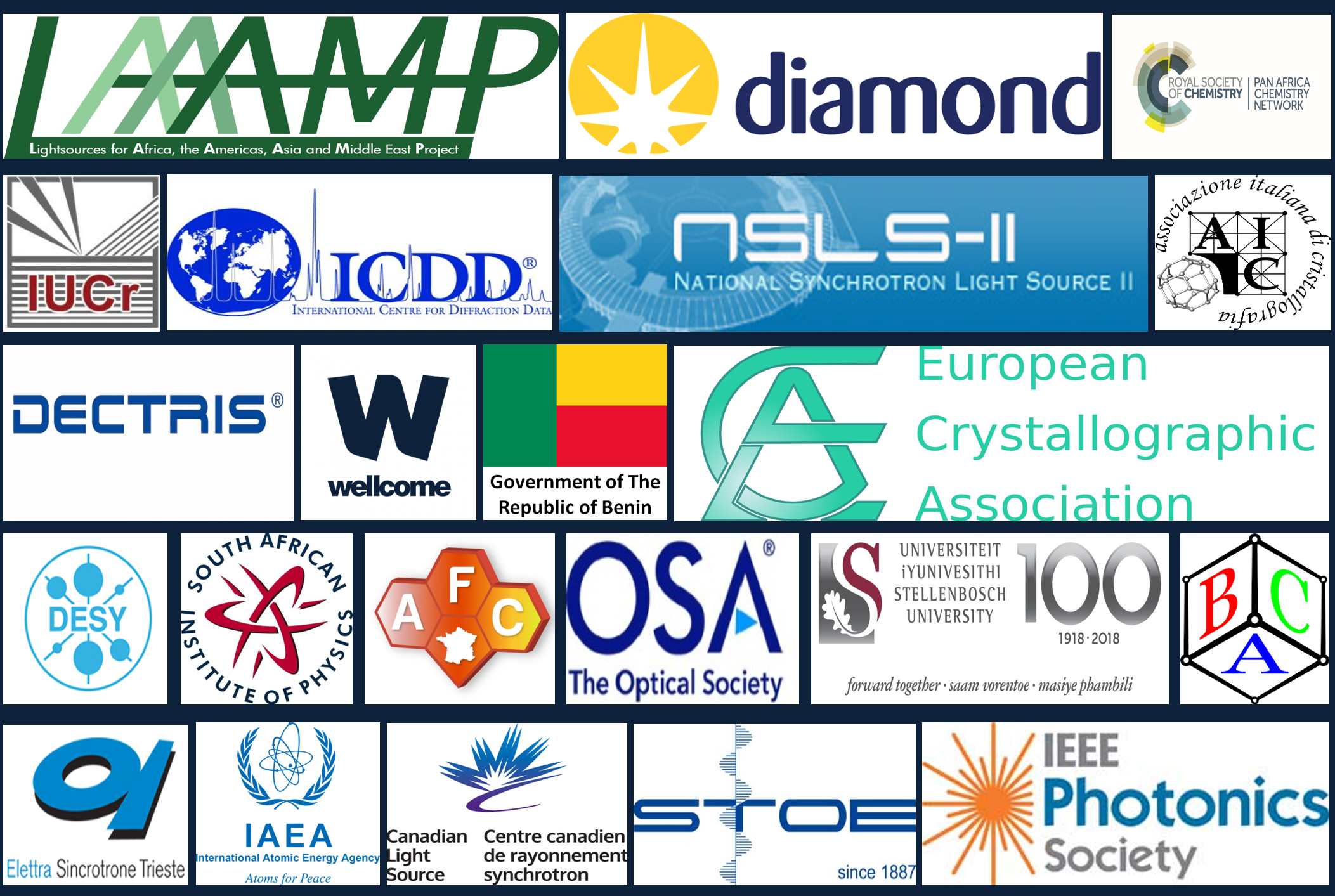 Funders and sponsors of the 2019 AfLS2 conference