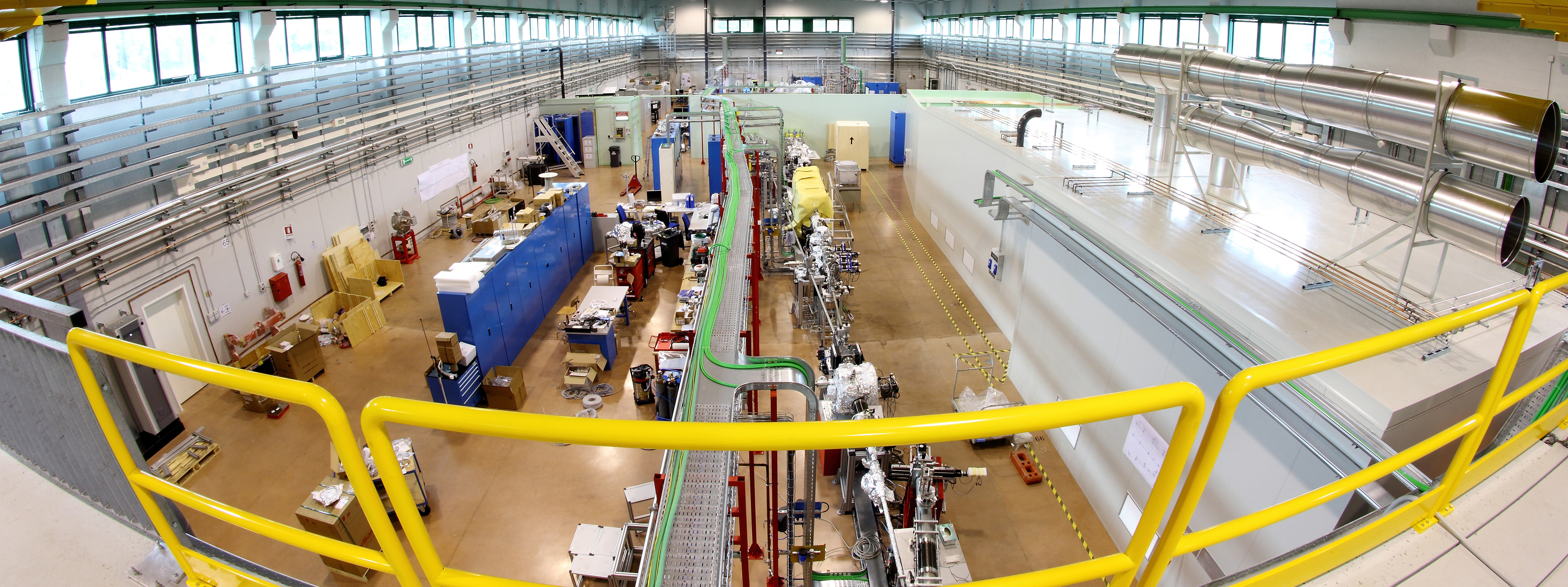 The FERMI free-electron laser undulator hall at Trieste, Italy