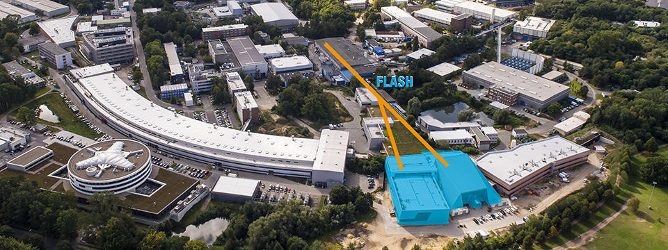The FLASH free-electron laser tunnel at DESY in Hamburg, Germany